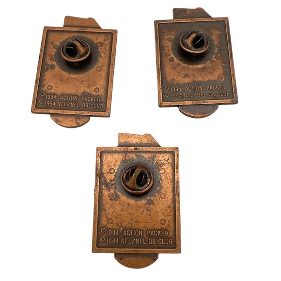 1994 Action Packed QB Club NFL Football Lapel Pins Kosar Hostetler Cunningham - Picture 2 of 6